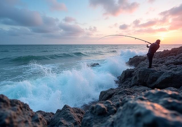 Pesca alla spigola alla foce di Fiumicino